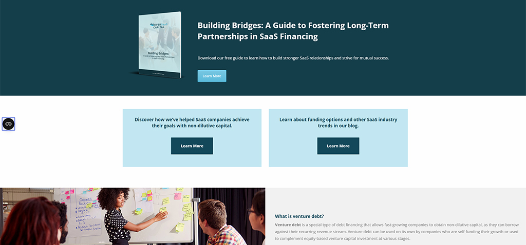 Image of a webpage featuring a downloadable guide titled 